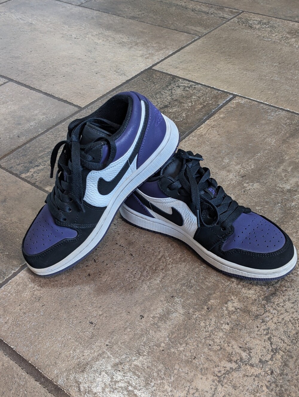 Nike Air Jordan 1 Low Court Purple Sneakers Size 6 Purple And Black 💜🖤